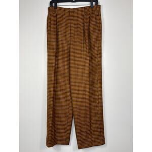 Linda Allard Ellen Tracy Vintage Wool Houndstooth Pants Quiet Luxury Size 8